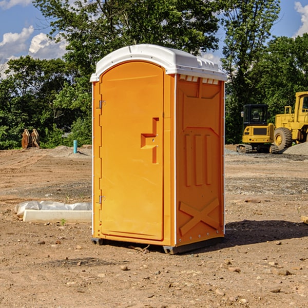 how often are the portable restrooms cleaned and serviced during a rental period in Backus Minnesota